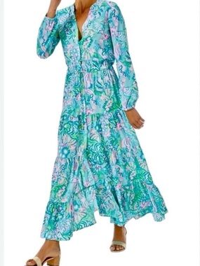 Lilly Pulitzer Cori stretch waist shirt dress NWOT